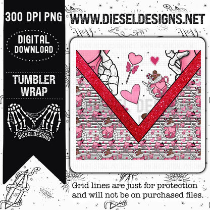 Vday Pattern Tumbler Wrap  | 300 DPI | PNG |