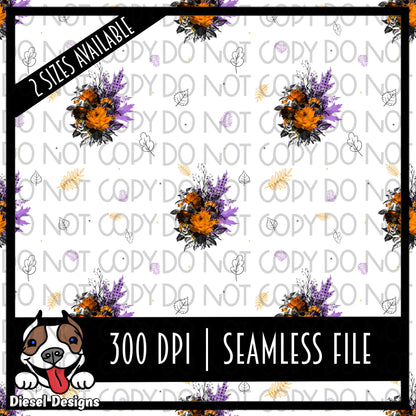 White & Purple Fall Seamless Designs | 300 DPI | Seamless 12"x12" | 2 sizes Included