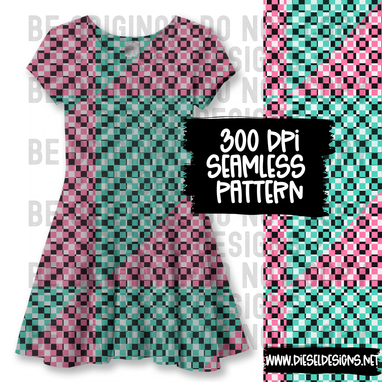 Coordinating Baker Checkered Seamless   | 300 DPI | 12" x 12" | Seamless File