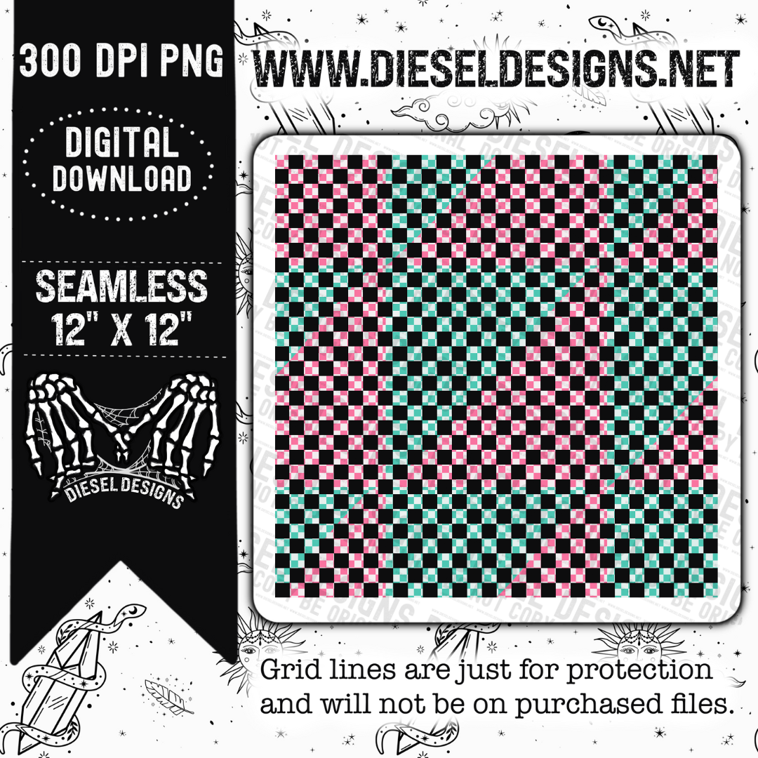 Coordinating Bakers  Checkered Seamless 2   | 300 DPI | 12" x 12" | Seamless File