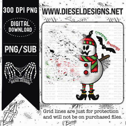 Dissolving Snowman PNG | 300 DPI | Transparent PNG