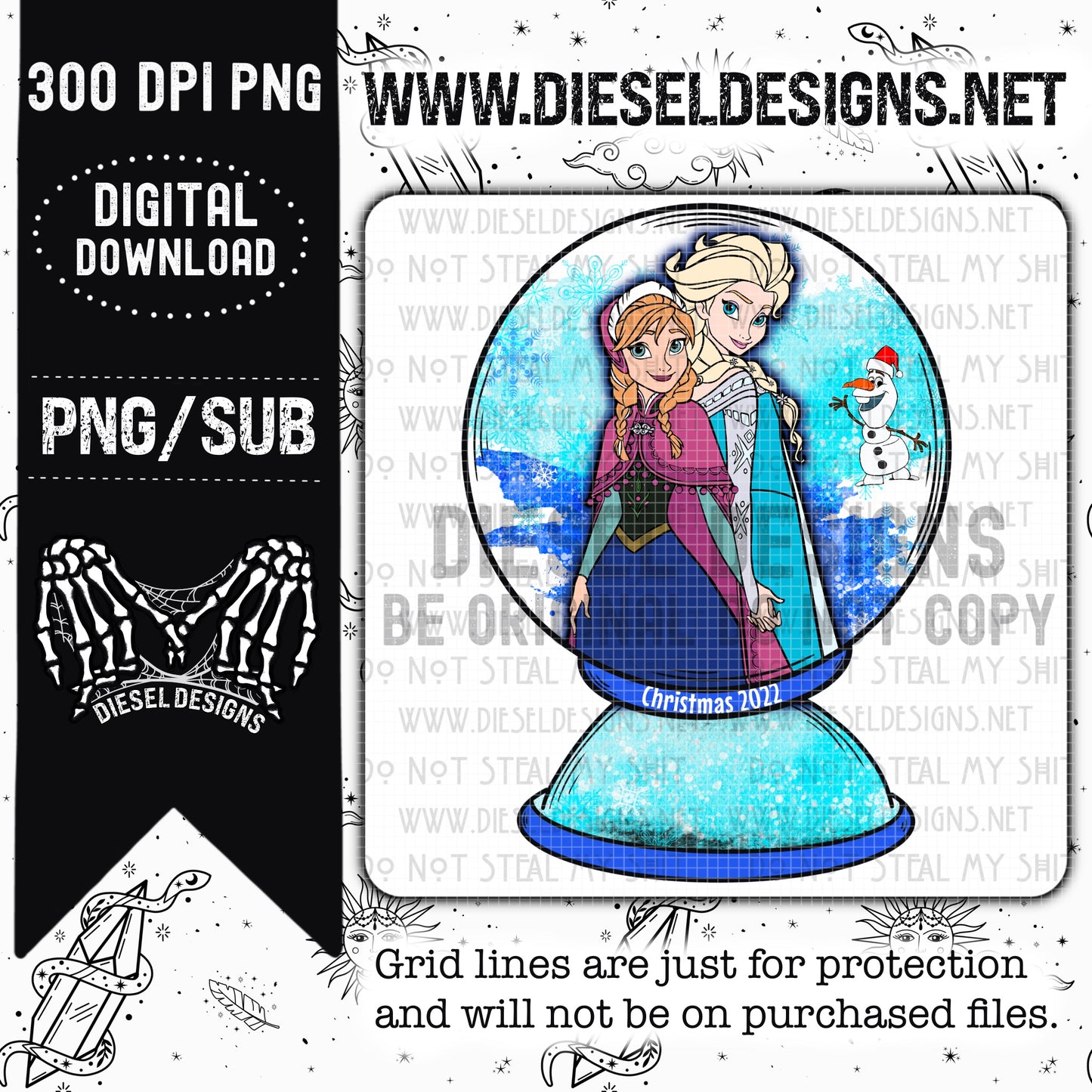 Frozen Snowglobe PNG  | 300 DPI | Transparent PNG