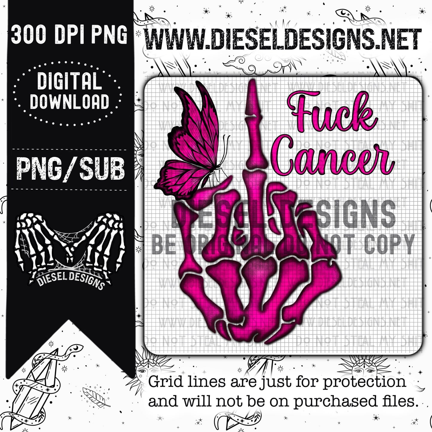 Fuck Cancer 11 | 300 DPI | Transparent PNG |