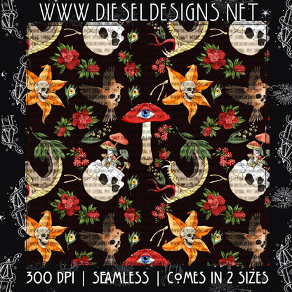 Welcome To My Garden Seamless Design V3 | 300 DPI | Seamless 12"x12" | 2 sizes Included |