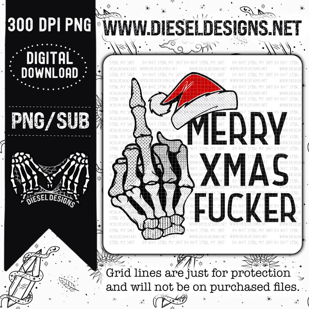 Merry Christmas Fucker PNG | 300 DPI | Transparent PNG