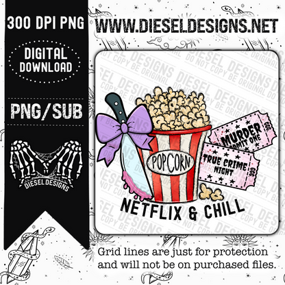 Netflix and chill True Crime | 300 DPI | Transparent PNG