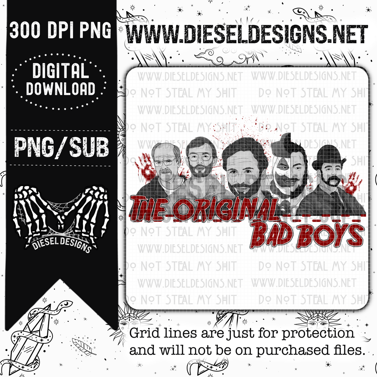 True Crime Bundle | 300 DPI | PNG | Seamless | Tumbler Wraps |