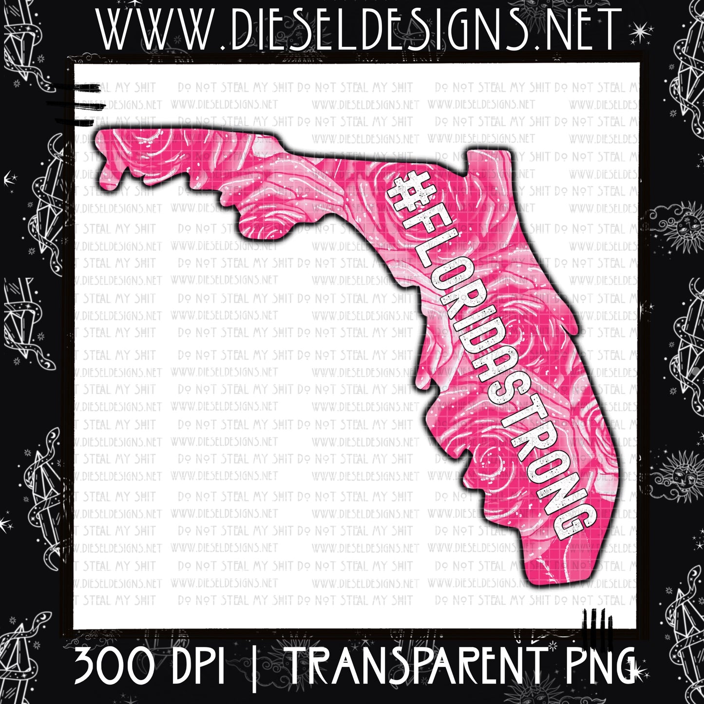 Florida Strong pink | 300 DPI | Transparent PNG
