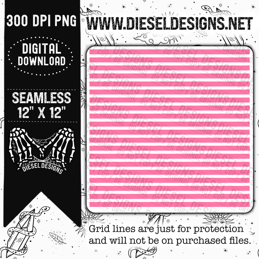 Pink Stripes Seamless   | 300 DPI | 12" x 12" | Seamless File