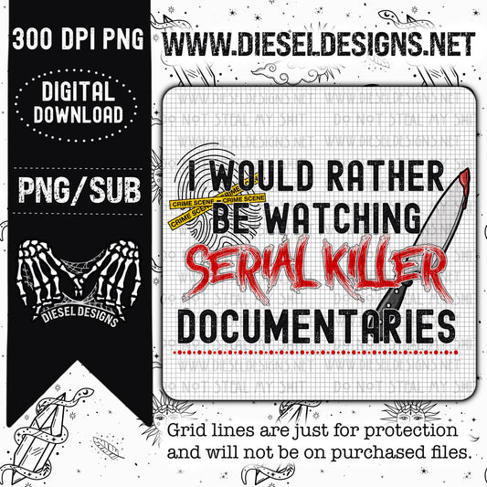 Serial Killer Documentaries PNG  | 300 DPI | Transparent PNG