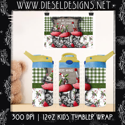 Stockings Were Hung Kids Tumbler Wrap | 300 DPI |