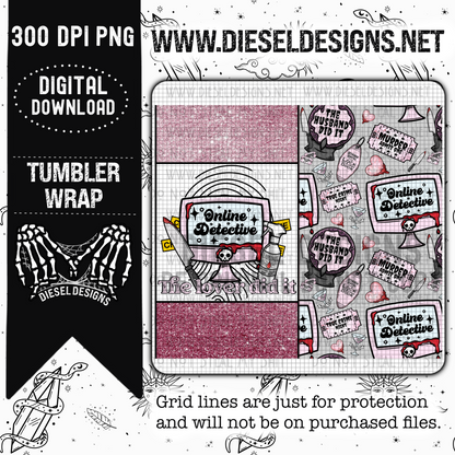 True Crime Bundle | 300 DPI | PNG | Seamless | Tumbler Wraps |